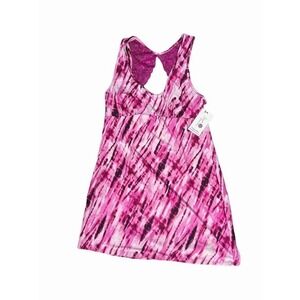 SECRET TREASURES|LACE RACERBACK TIE‎ DYE PINK NIGHTGOWN PINK M